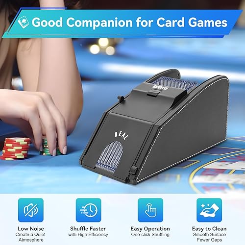 Miniatura 6 de QUEMARQUE 1-2 barajador automático de cartas barajador de cartas eléctrico profesional máquina de barajar portátil para juego de fiesta en casa