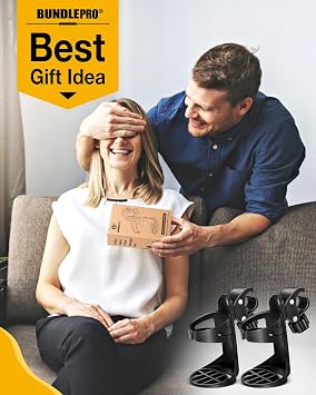 BUNDLEPRO Çocuk arabası için içecek tutucu, evrensel içecek tutucu, ayarlanabilir, bisiklet, tekerlekli sandalye ve tekerlekli sandalyeler için, 2 adet