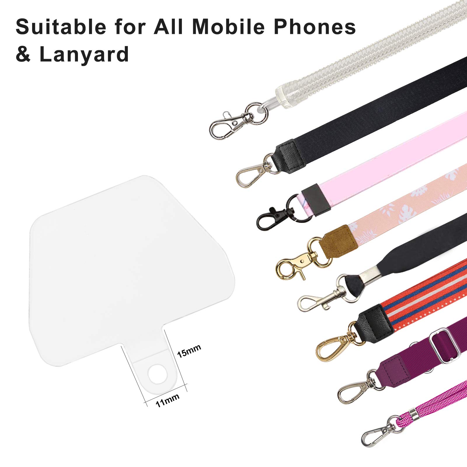 4 Linguette Porta Cordino Per Telefono A Farfalla, In Lega, Colori Nero, Oro, Rosa Oro, Argento, Antifurto