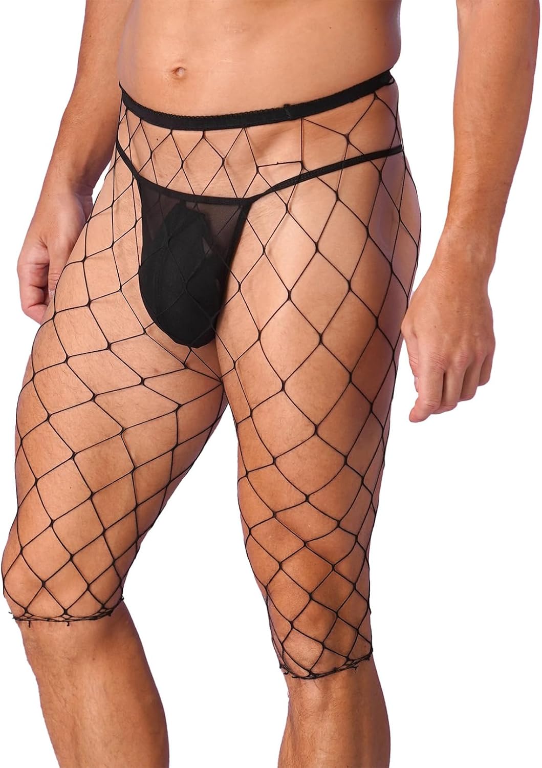 Mens Sissy Panties Mesh Shorts Sexy Exotic Hollow Boxer Underwear Bikini Cover Ups Shorts