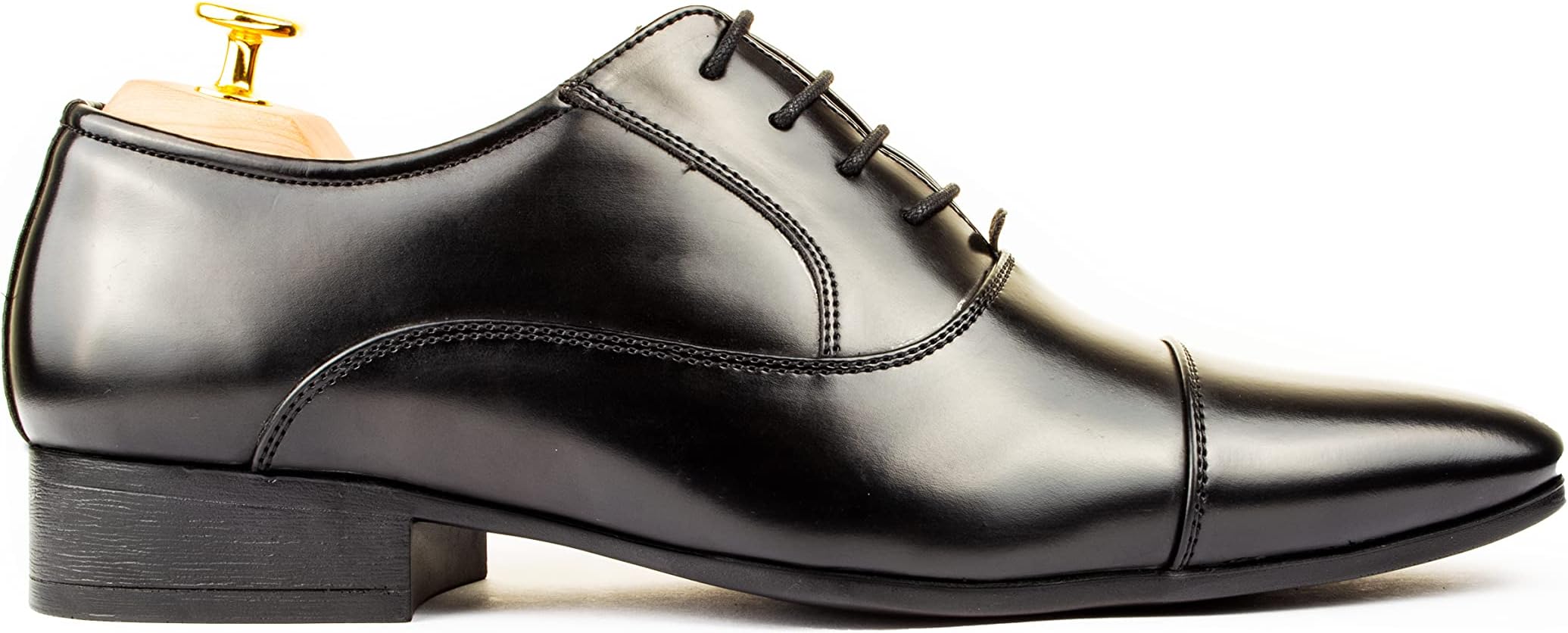 CLIFF FJORD8058 Men's Faux Leather Lace Up Hand Made Formal Oxford Shoes