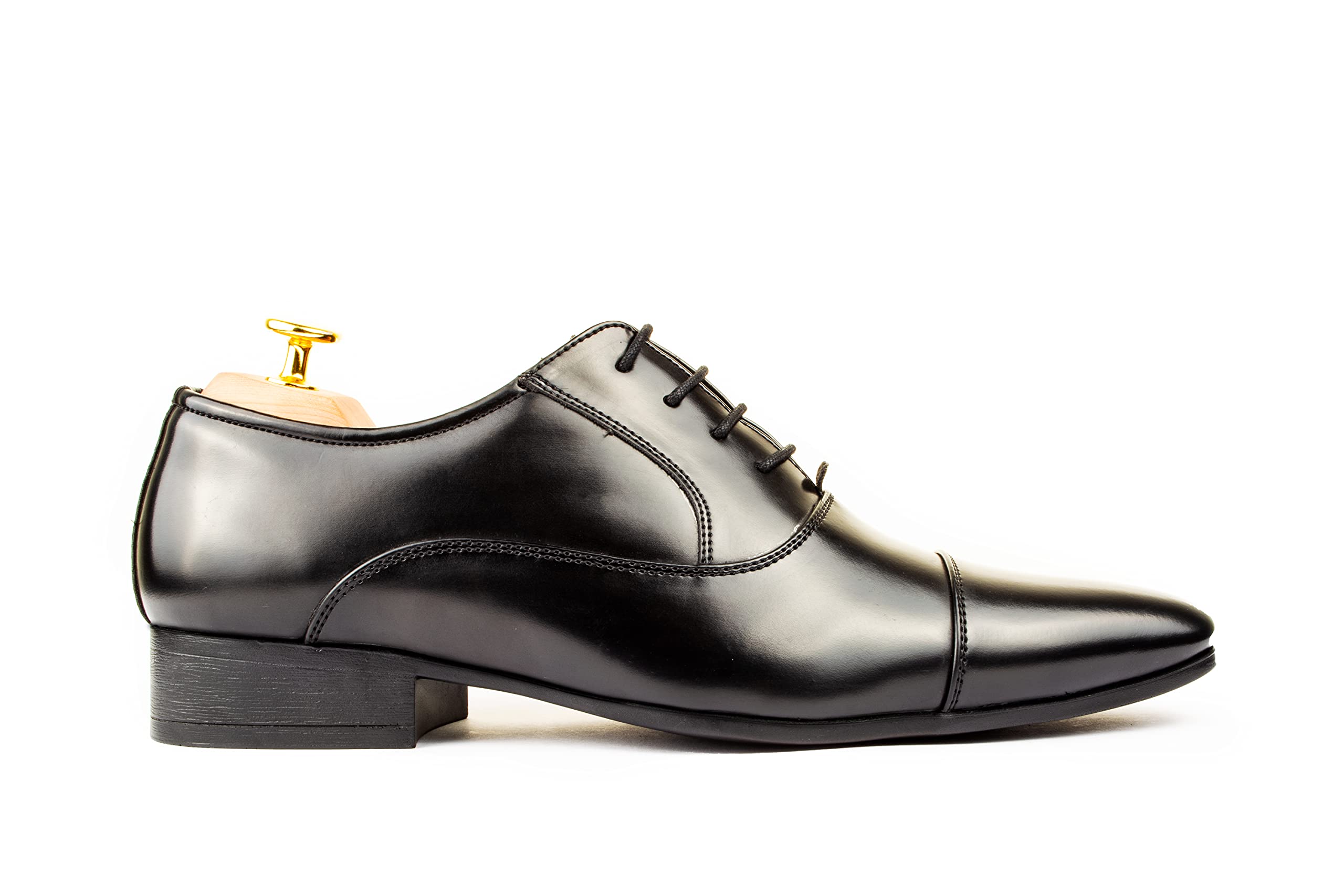 CLIFF FJORD8058 Men's Faux Leather Lace Up Hand Made Formal Oxford Shoes