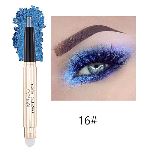 Miniatura 2 de Sombra de ojos azul, maquillaje, cosméticos, abrillantador de ojos en barra, lápiz de sombra de ojos brillante, juego de sombra de ojos para