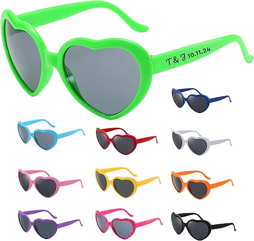 Gafas de sol personalizadas a granel personalizadas para adultos, gafas de sol personalizadas para invitados, regalos de fiesta, texto impreso en