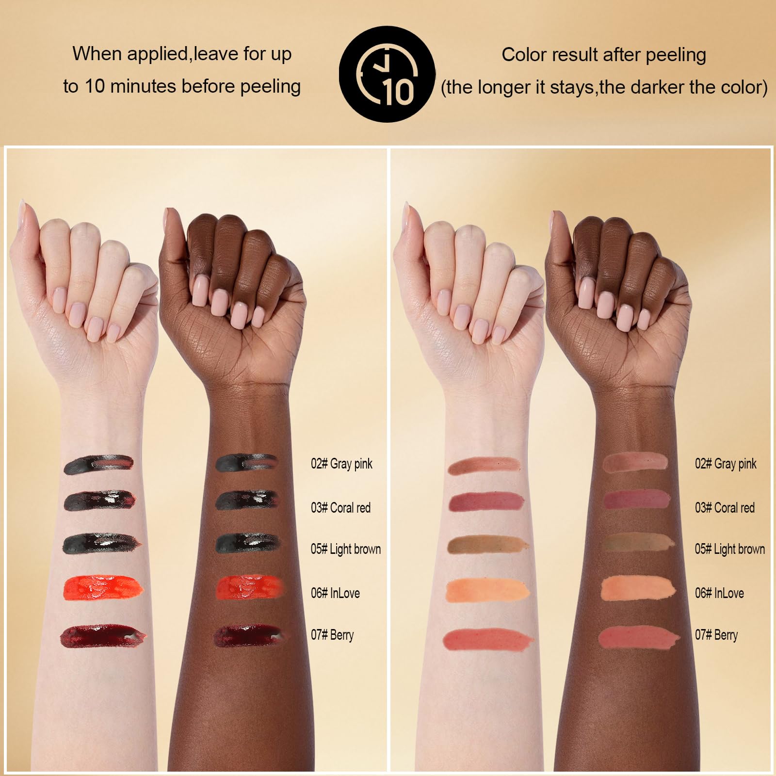 KISSIO Lip Liner Stain,Peel Off Lip Liner,Transfer Proof,Long Lasting and Waterproof,Lip Tint Tattoo,Natural Makeup Stain,Matte Finish,InLove - Image 3