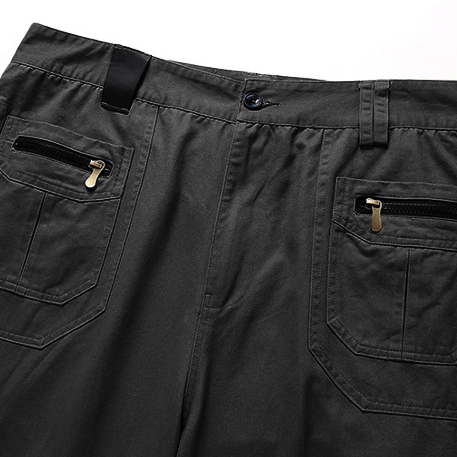 Pantalones tácticos de trabajo para hombre con bolsillo con cremallera