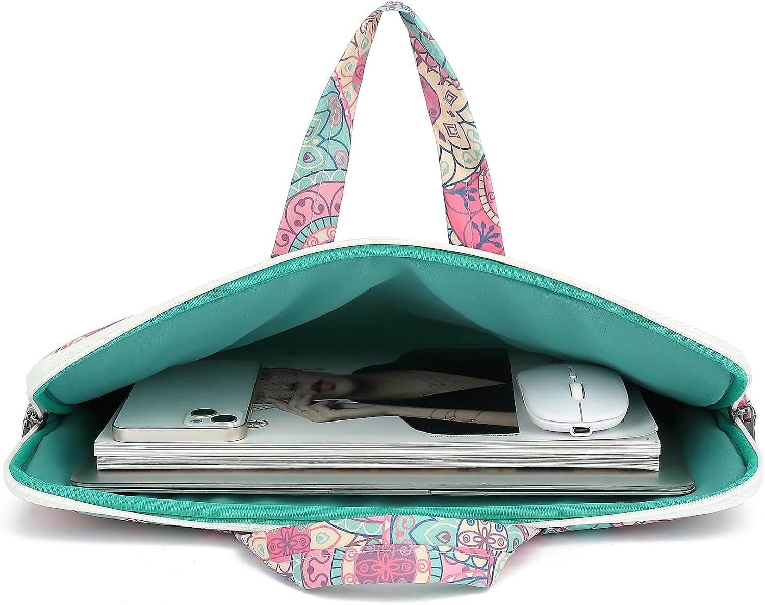 Water Resistant Laptop Shoulder Sleeve Case Bag for MacBook Pro 16 inch and 15.6 inch and 16 inch laptop (Bandanna) image 3