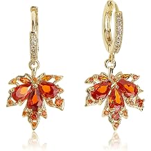 Jean Beau Gold Hoop Dangle Earrings for Women, Trendy Dainty Rhinestone CZ Christmas Tree Clover Starfish Drop Earrings Fashion Holiday Party Jewelry Gift