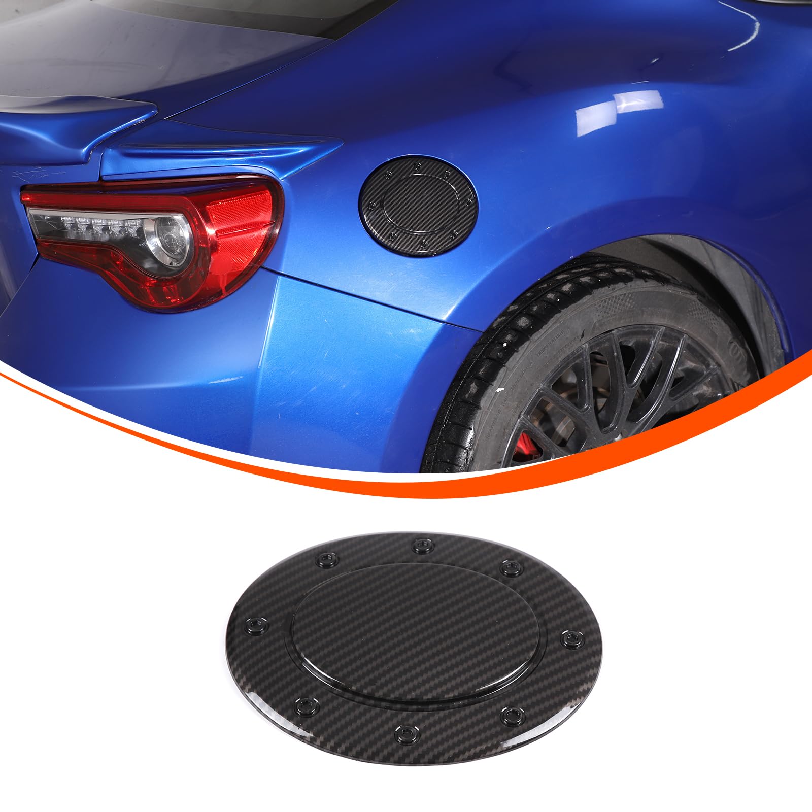Fuel Tank Cover Gas Cap Petrol Tank Fuel Filler Cover Trim Compatible with 2012-2020 Toyota 86 Subaru BRZ Exterior Accessories,ABS Oil Cap Gas Cover Trim Sticke (1PCS) (Noir)