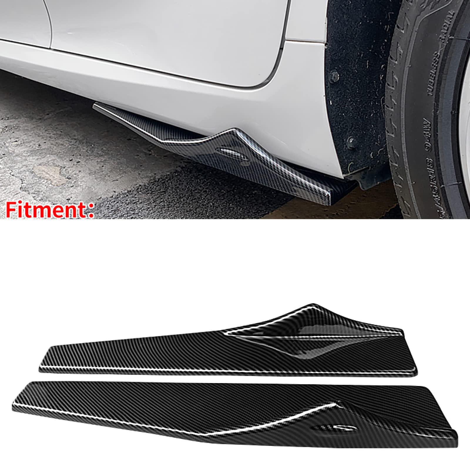 pour Toyota Camry 2010 2011-2023, Kit d'ABS de Bande décorative d'accessoires de Garniture d'enveloppe de lèvre de Pare-Chocs d'extension de Jupe latérale de Voiture
