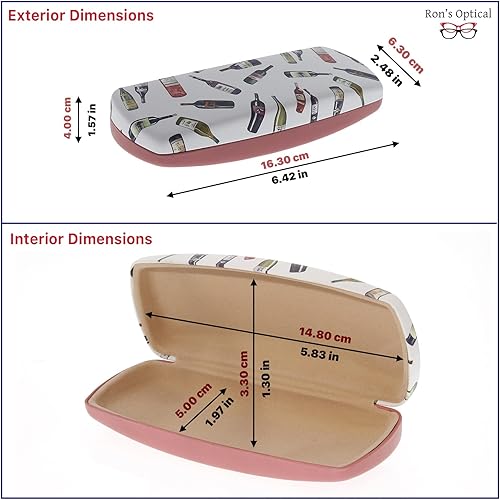 Miniatura 20 de Ron's Optical Clamshell - Funda rígida para lentes de lectores de marcos pequeños a medianos para mujeres y hombres Agua