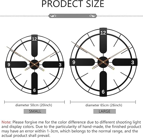 Miniatura 7 de Reloj de pared redondo grande, minimalismo ahuecado 3D, silencioso, sin tictac, moderno, decorativo de gran tamaño para sala de estar interior,