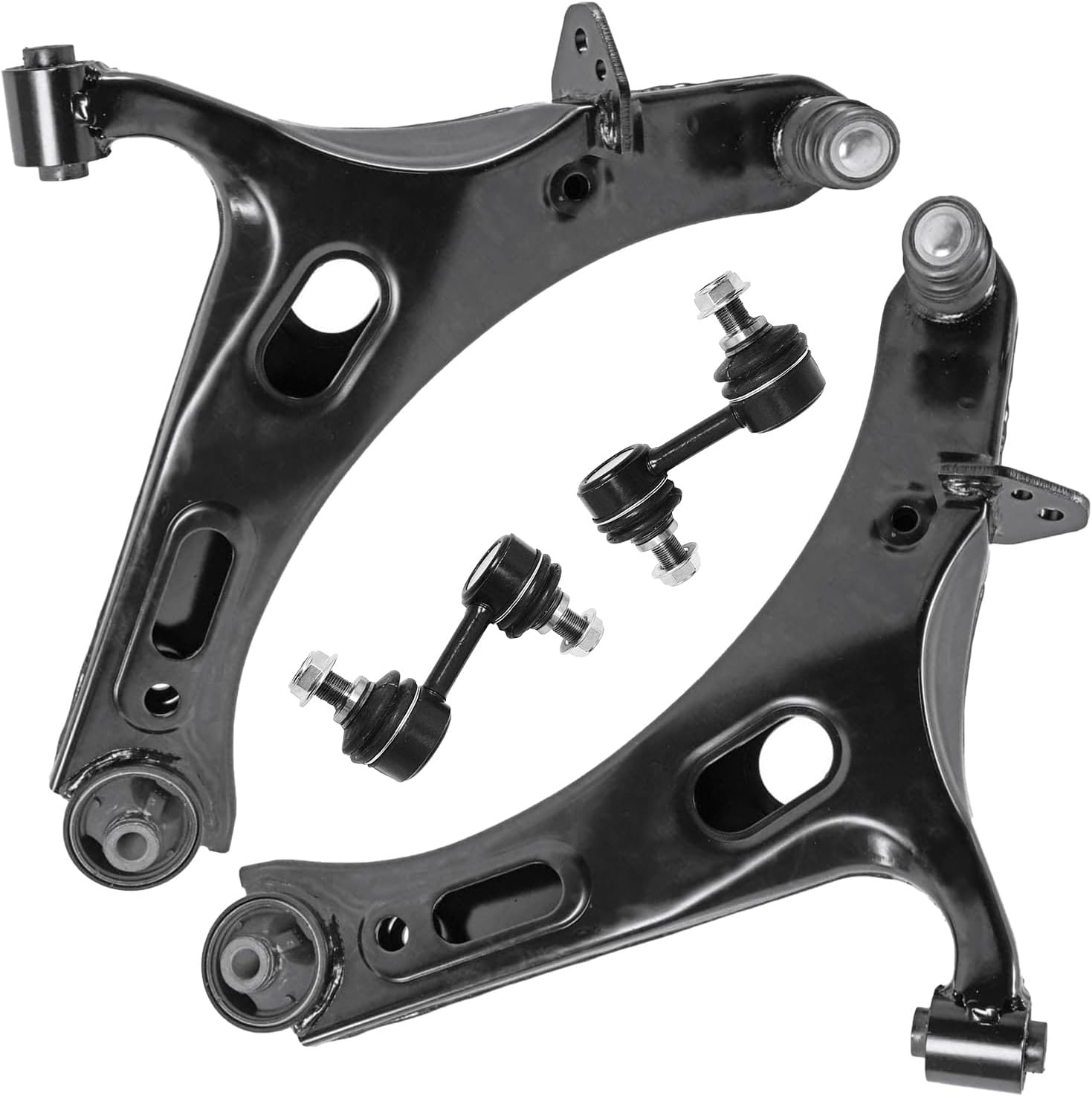 Detroit Axle - Front End Kit for 2010-2014 Subaru Legacy, 2 Lower Control Arms with Ball Joints Assembly 2 Sway Bar End Links 2011 2012 2013 Replacement