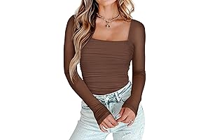 Womens Mesh Long Sleeve Sexy Bodysuit Top