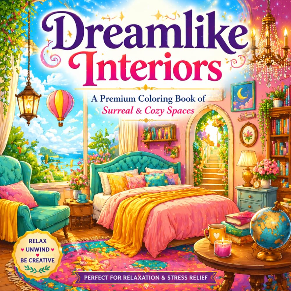 Weird Cozy Rooms – A Whimsical Adult Colouring Book: Surreal Dreamy Interiors, Floating Furniture & Imaginative Holiday Fun (CozyWhimsy Series)