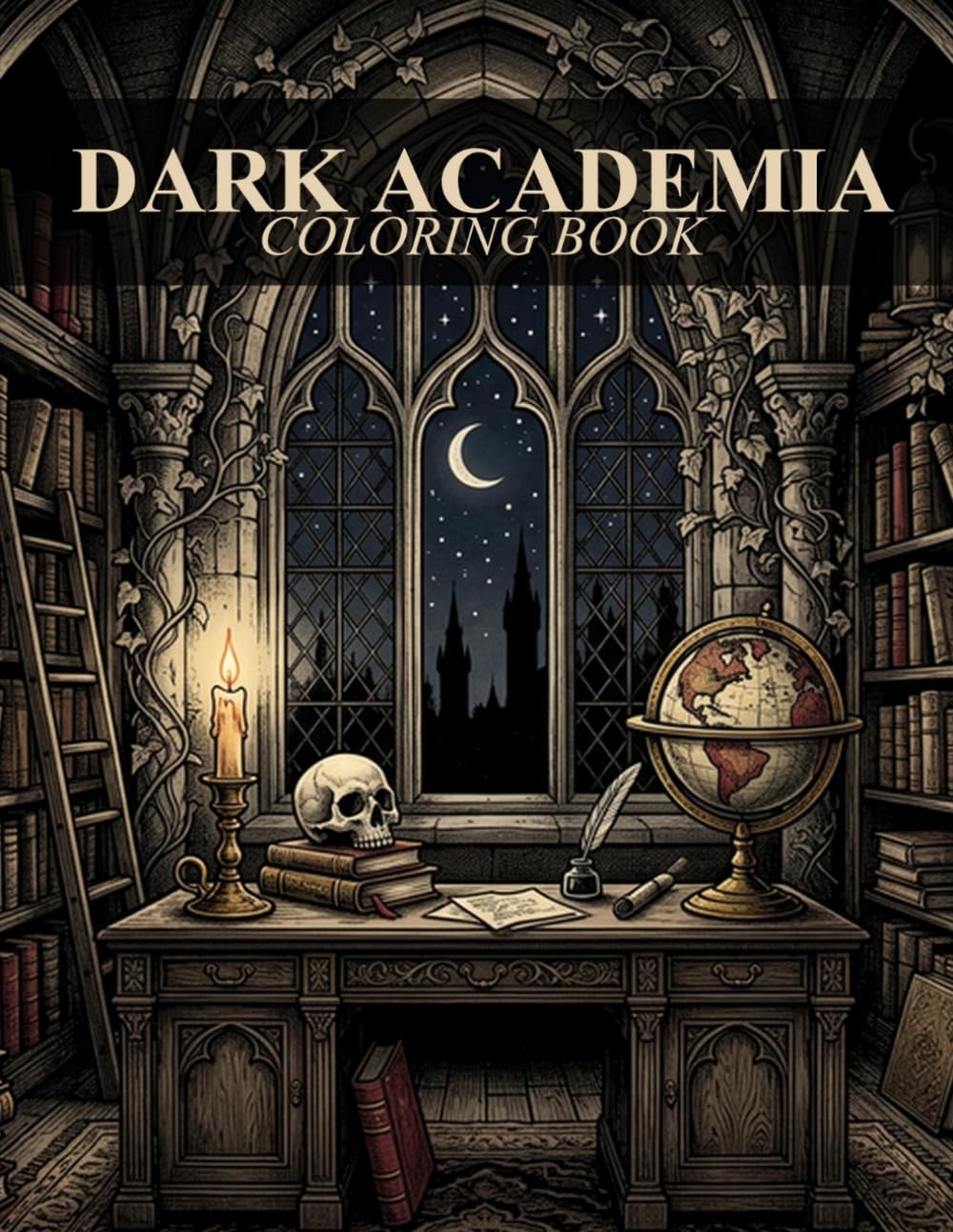 Scholarly Void: A Dark Academia Coloring Book: 50 Gothic-Inspired Illustrations for Relaxation and Creativity