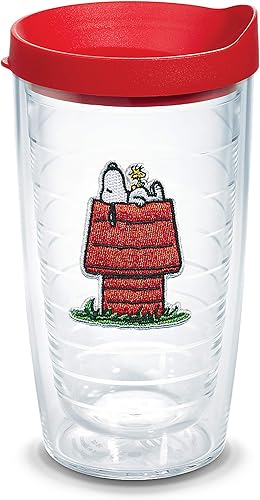 Tervis Peanuts Best Buddies Collection Snoopy Woodstock House - Vaso aislado de doble pared fabricado en Estados Unidos, mantiene las bebidas frías