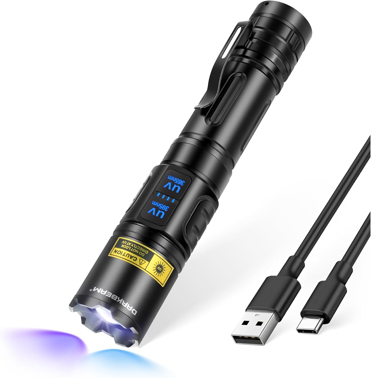 DARKBEAM A900 UV Flashlight with USB-C cable