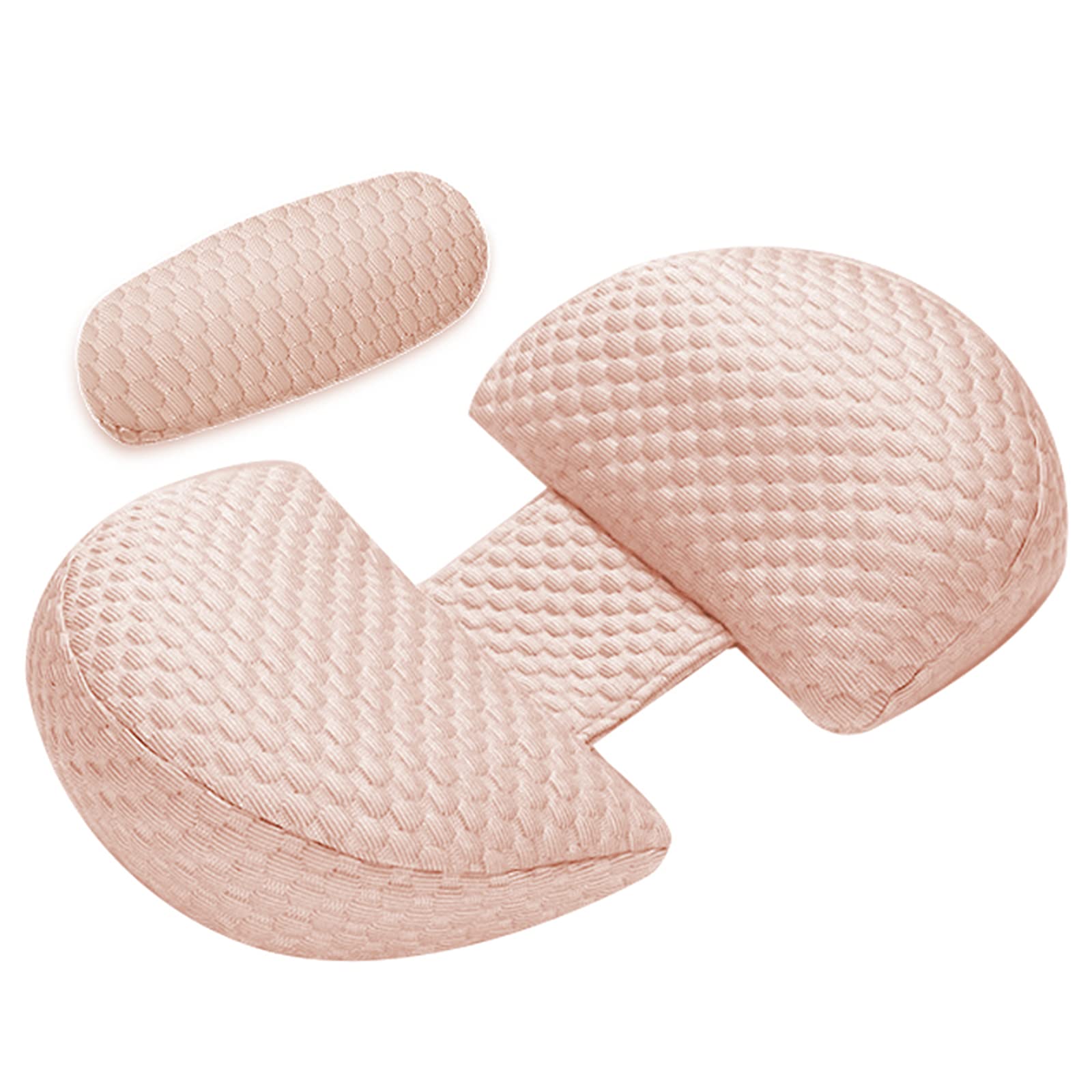 ShowyLive Pregnancy Wedge Pillow for Sleeping Maternity Body Pillow for Pregnant Women with Detachable Washable Cover, Support for Back, Hips, Legs (Pink)