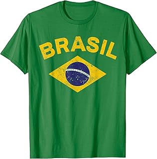 Brazil Flag Patriotic Brazilian Men Boys Girls Brazil T-Shirt