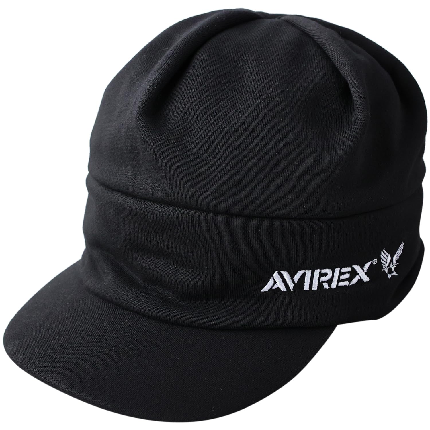 Avirex AVIREX Sweat Trimmed Knit Cap Casquette Work Cap Military Knit Cap Hat Men's Knit Cap Golf Watch Cap glt-av019 Free size (01) Black
