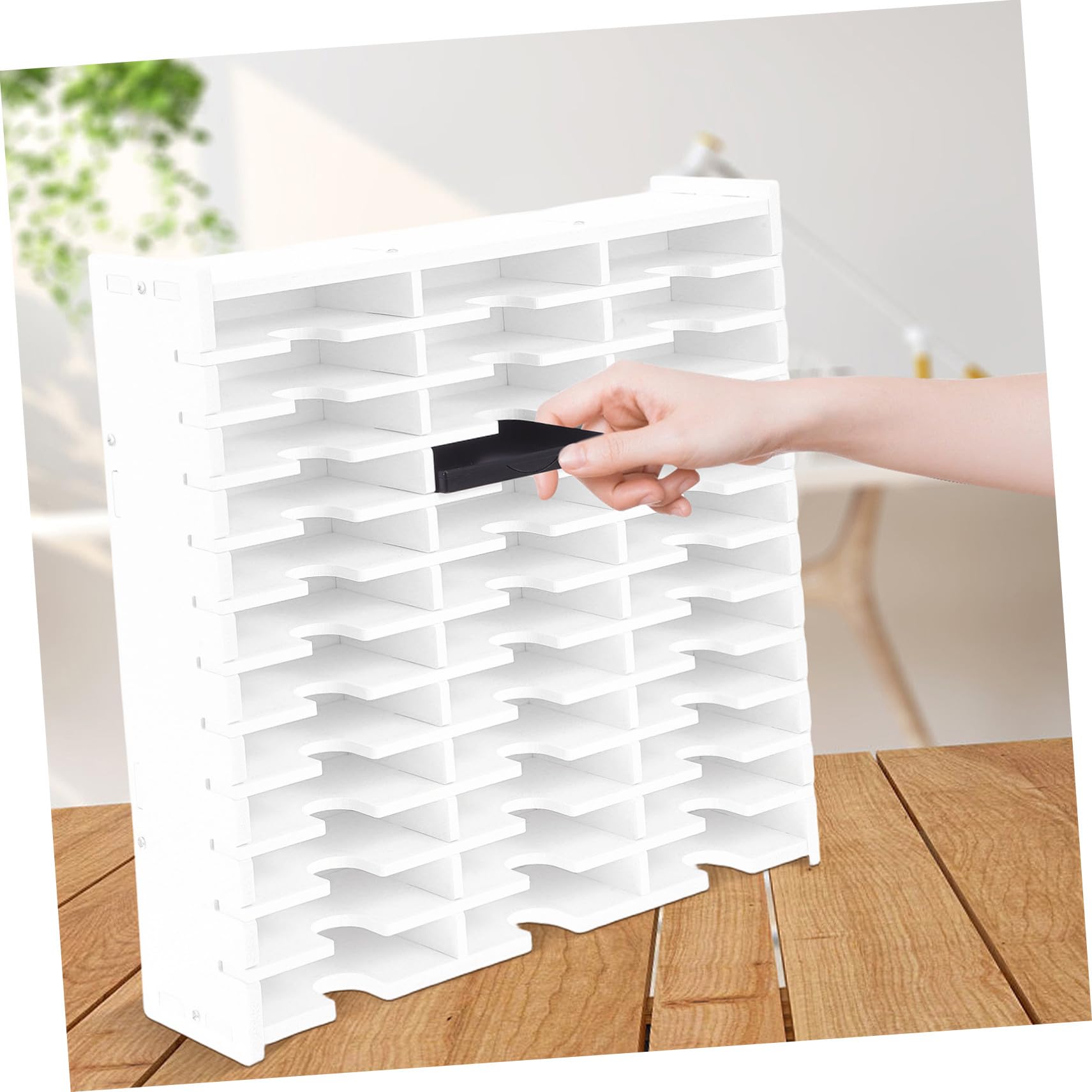 Scatola Porta CD da Tavolo in Pvc Bianco Protezione per Dischi e Resistenza All'usura, Custodia Portatile per Regali e Organizzazione Pratica