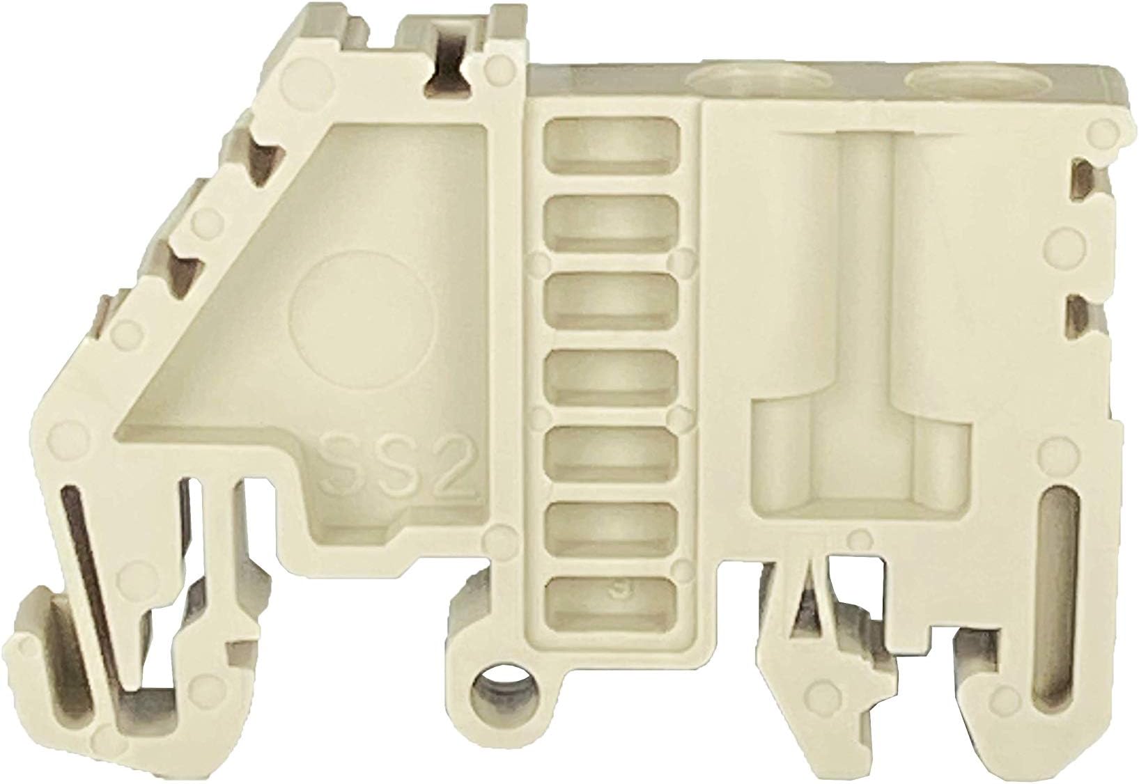 Dinkle SS2 DIN Rail Terminal Block End Bracket 32mm 35 mm Rail, Pack of 25