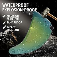 Vista 5 de Visera de casco de repuesto para Scorpion EXO-R420 impermeable, protección UV, arañazos, escudo resistente al desgaste, accesorios universales