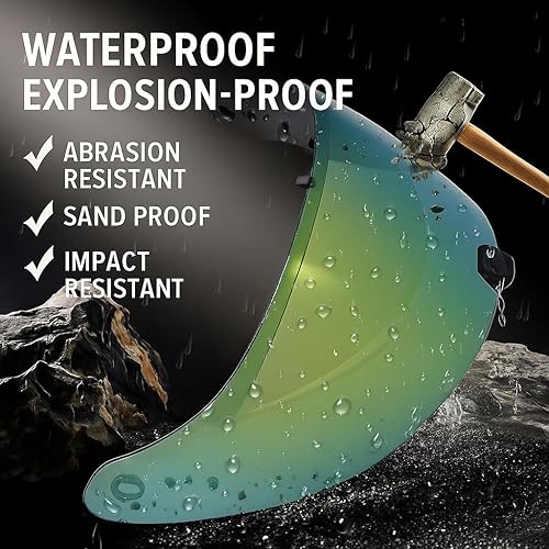 Miniatura 6 de Visera de casco de repuesto para Scorpion EXO-R420 impermeable, protección UV, antiarañazos, escudo resistente al desgaste, accesorios universales