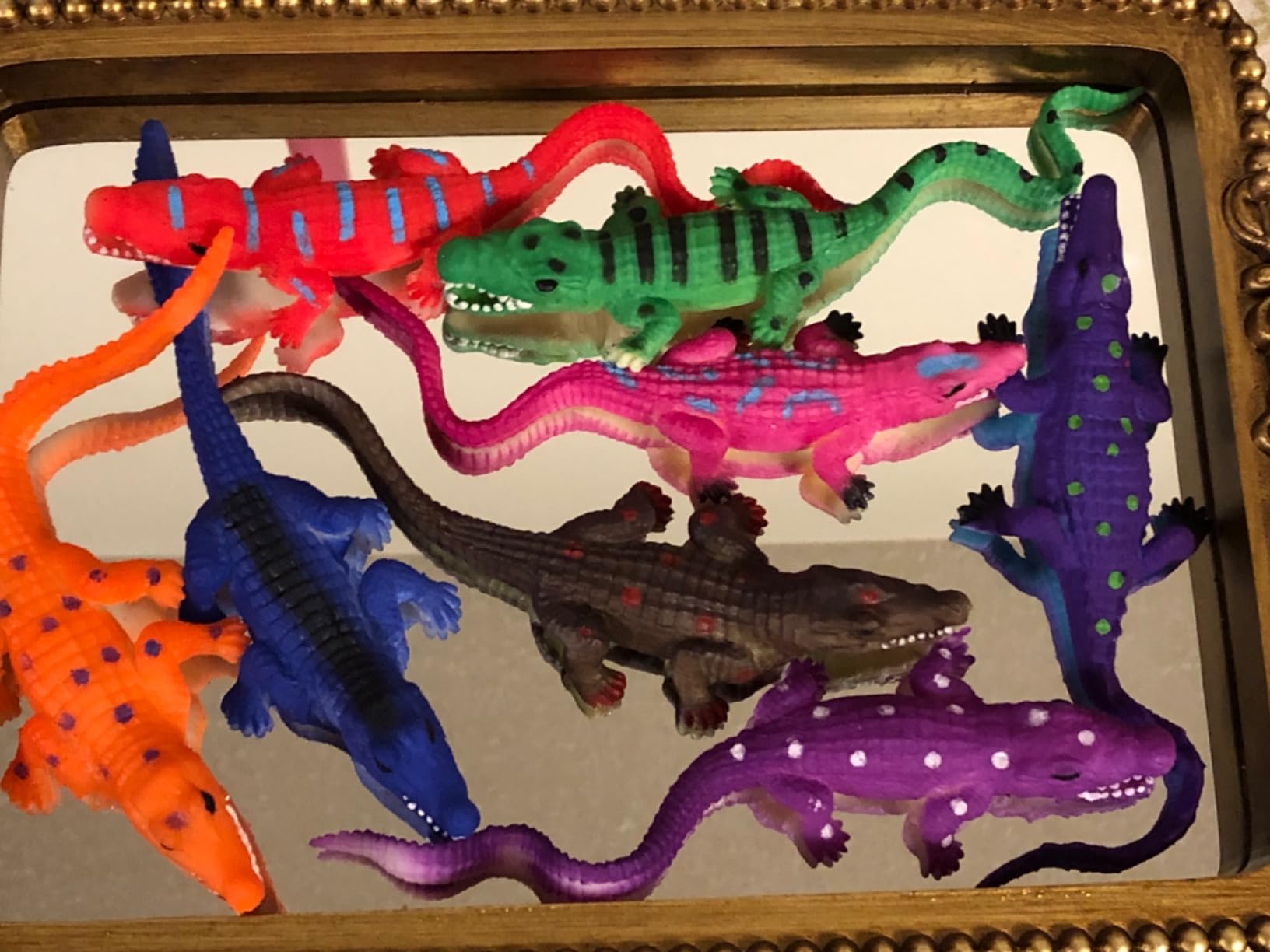 Lot De 6 Jouets De Bain Lézards Qui Changent De Couleur - Sans Trous - Idéal Pour Enfants 3 Ans Et Plus, Cadeau Fête Ou Récompense - 2