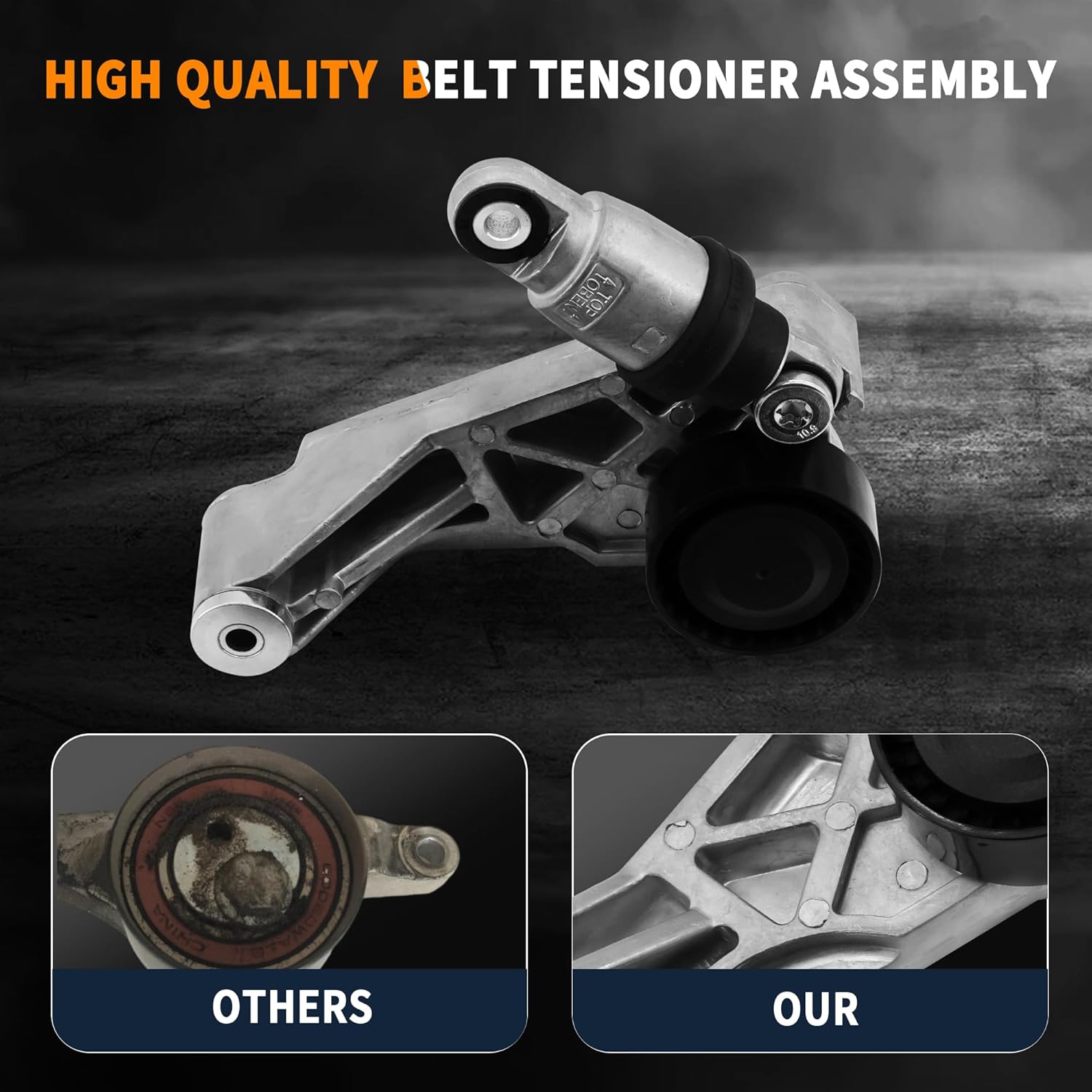 4627038AA KIT Drive Belt Kit with Belt Tensioner Idler Pulleys, Compatible with Jeep Wrangler JK 3.6L 2012-2018 Replacement for 4627038AA