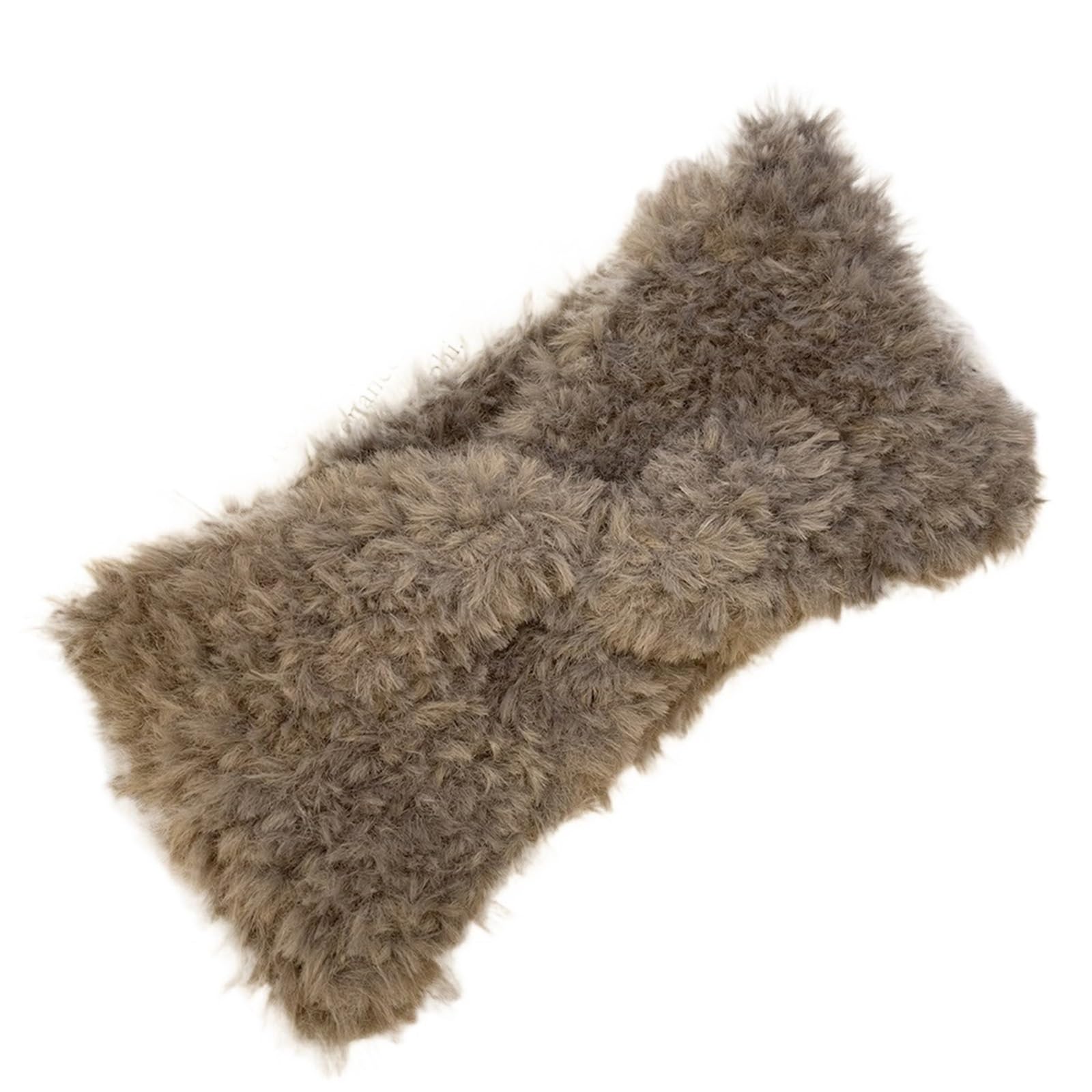 2 pièces hiver chaud épais fourrure bandeau moelleux fausse femmes fille croix chapeau en plein air cache-oreilles Ski chapeaux Pour Hiver(Dark Grey)