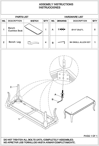 Miniatura 4 de Banco, Moderno de Lujo Contemporáneo de Cuero Sintético Tapizado Banco de Comedor Plata Champagne Acabado Muebles Dormitorio Sala Comedor