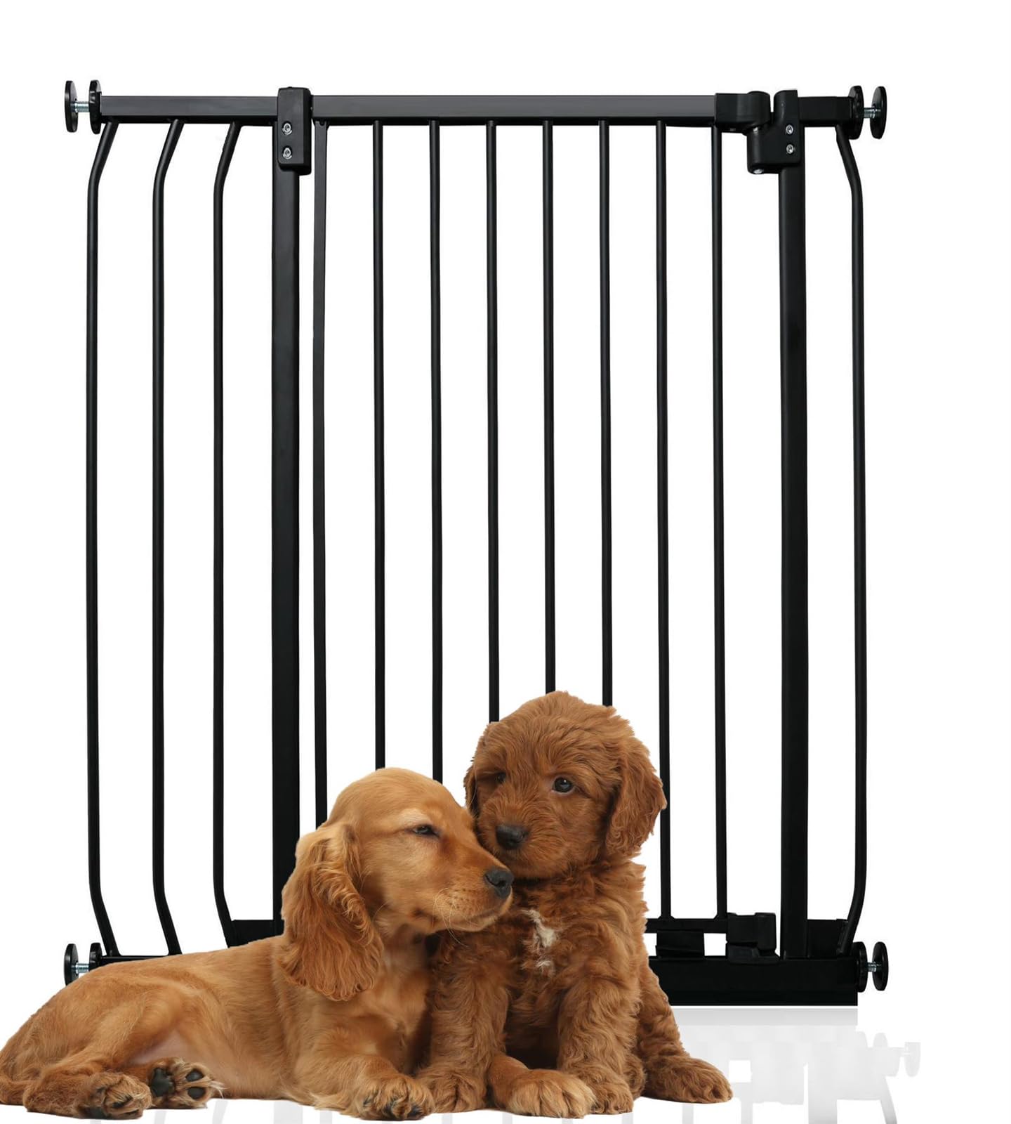 Bettacare Black Extra Tall Elite Dog Gate, 80Cm - 89Cm, Matt Extra Tall 100Cm In Height, Pressure Fit Pet Gate For Dog And Puppy, Pet And Dog Barrier, Easy Installation