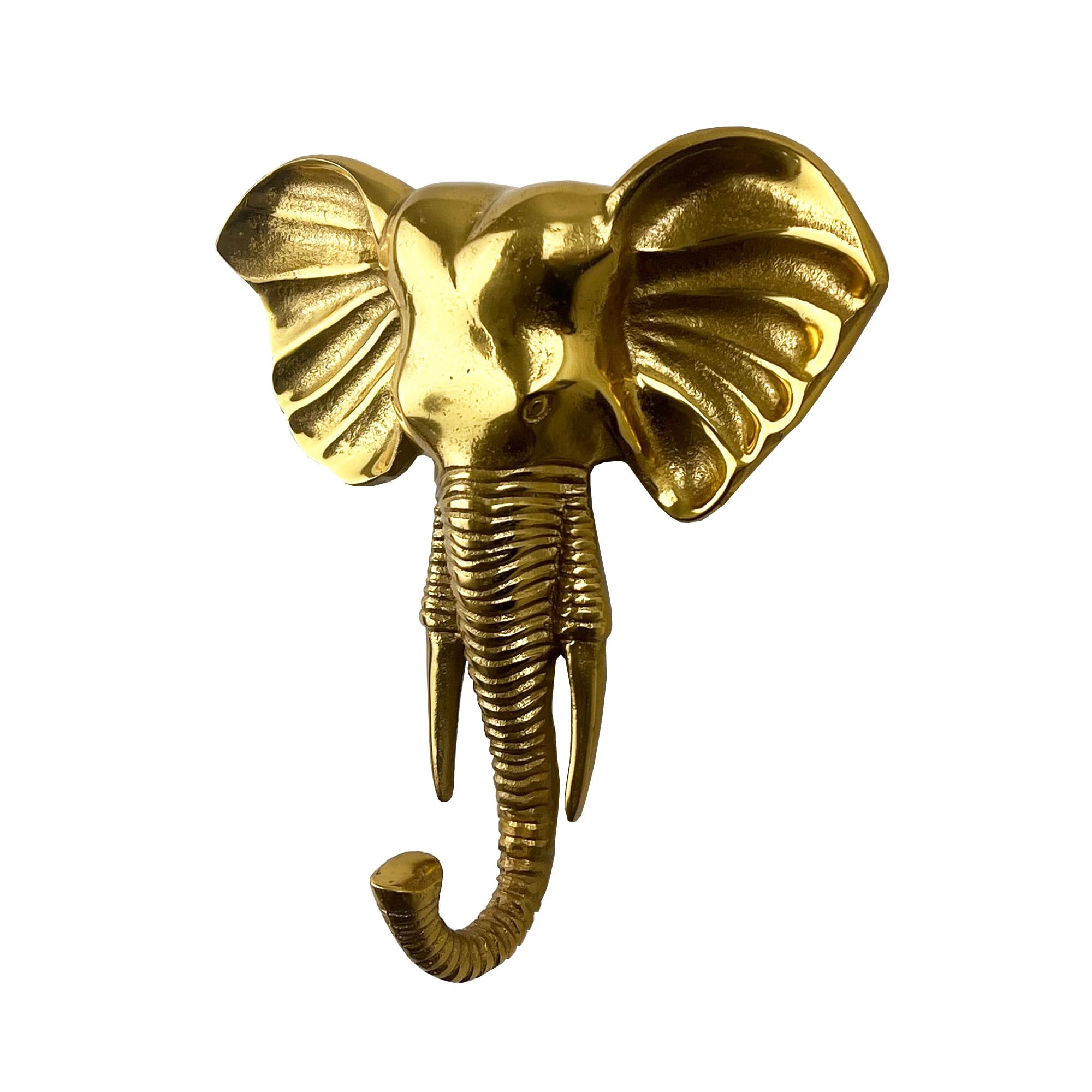 Alfie Francis 24.5cm x 24cm Metal Elephant Head Wall Hanging Sculpture Decoration Ornament 3D Art