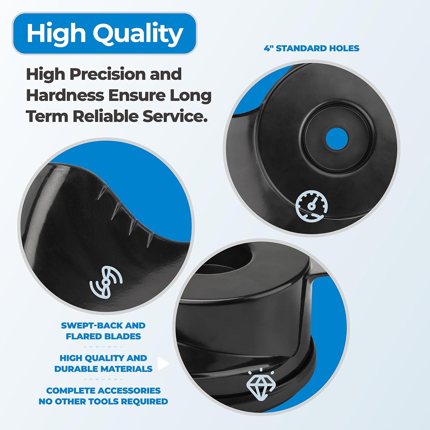 MKP-33 Trolling Motor Propeller Compatible with Minn Kota 4" Motor Diameters,1865018 Weedless Wedge 2 Prop Fit for Minnkota Ulterra,Maxxum,PowerDrive V2,Riptide,Terrova Trolling Motors