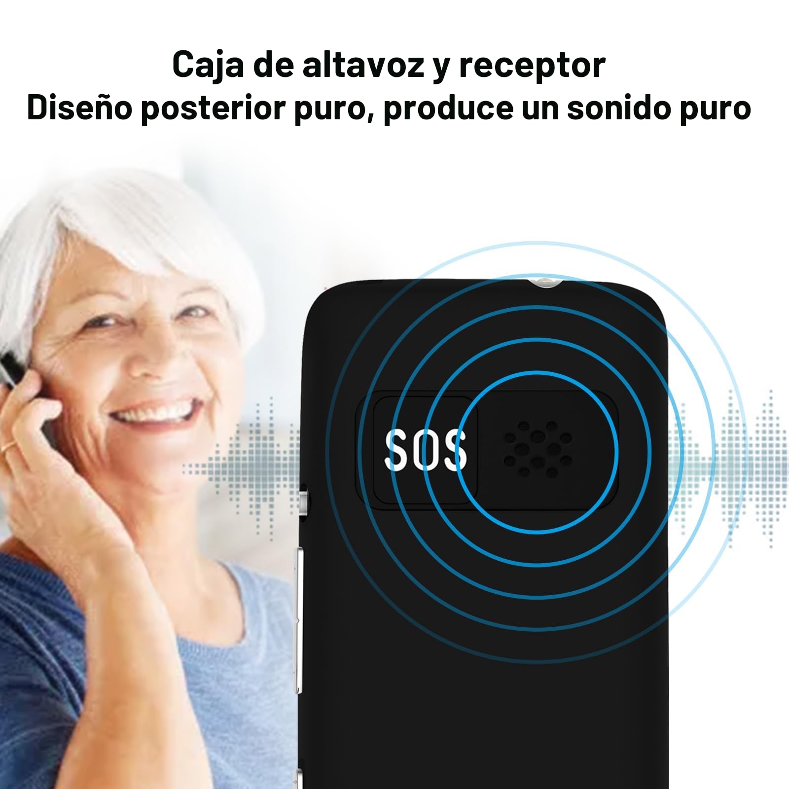 artfone Teléfono Móvil para Personas Mayores Teclas Grandes con Tapa, Doble Pantalla de 2,4 Pulgadas Tecla de Emergencia Botón SOS Cámara Fácil de Usar para Ancianos Flip Base Cargadora C10 Negro