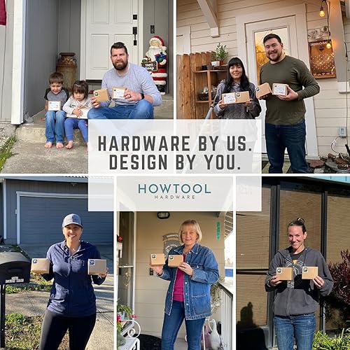 Miniatura 12 de Tirador de cajón de utilidad de 3.0 in con agujero central para gabinete y tirador, paquete de 10 | HOWTOOL, Negro