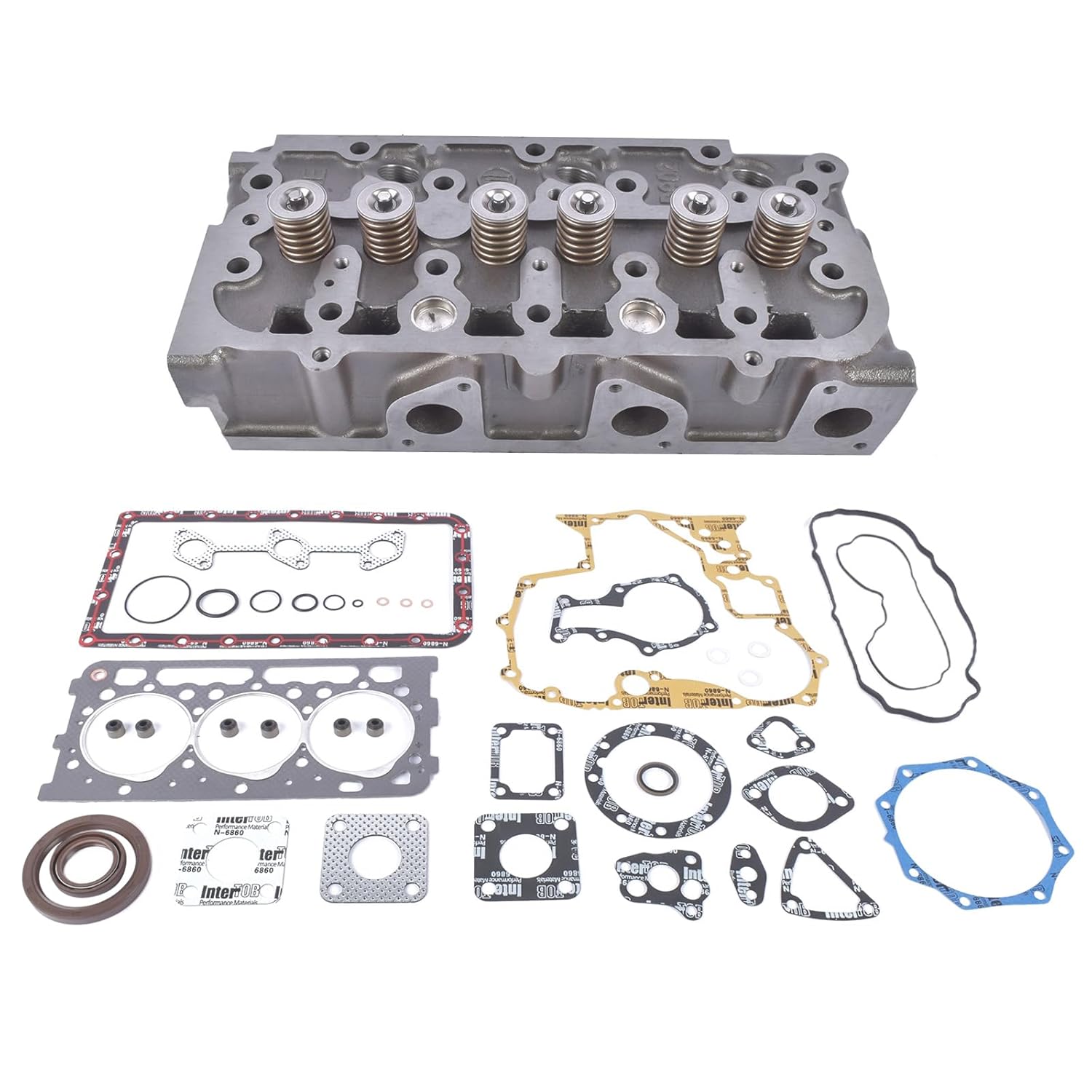 Full Cylinder Head Valve & Spring Gasket H1G90-03040 Replacement for Kubota D902 ZD323 RTV900 3-Cyl 725DT Bobcat MT55 Toro Ding 525X Lazer Z25 1G962-03040 1G962-03045 1G962-03042