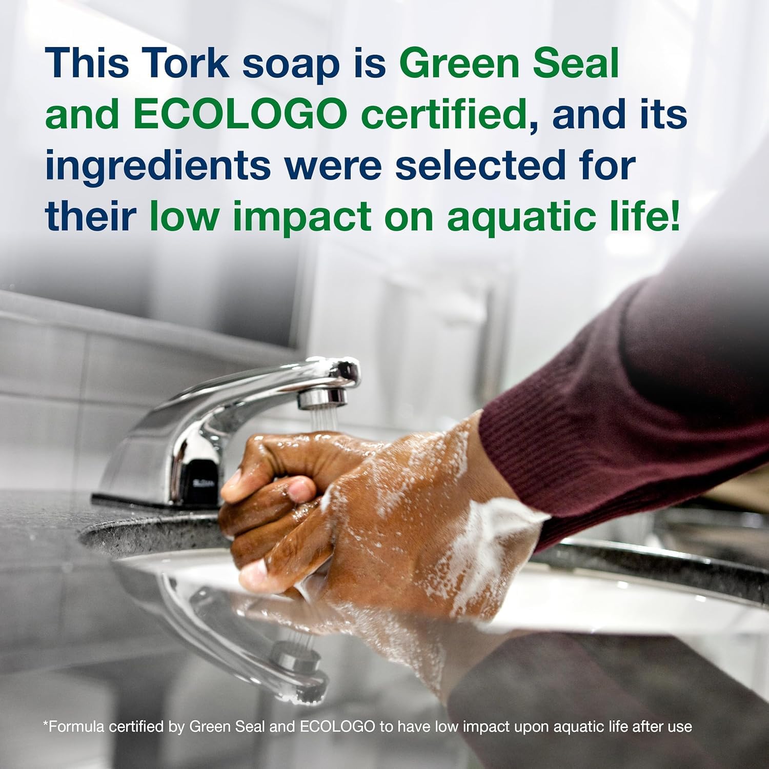 Tork Intuition Sensor Skincare Dispenser Stainless Steel S4, for Hand Soap and Hand Sanitizer, Image Range + Tork Extra Mild Hand Washing Liquid Soap S4, No Fragrance Added, 6 x 1L