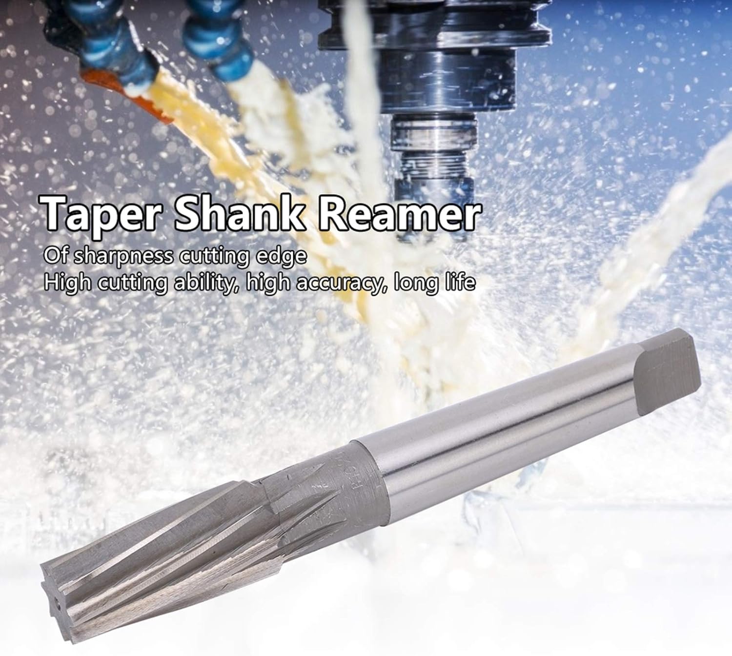 Spiral Reamer 1:10 HSS Taper Shank, accurate Reaming Tool for mould Processing, Durably Speed Steel with smoothness Outer layer, Cutting Cutting, Accuracy