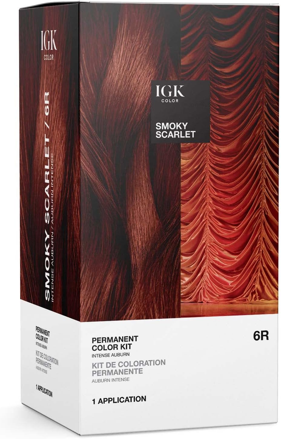 Permanent Hair Dye Color Kit | 6R Smoky Scarlet - Intense Auburn | 100% Gray Color Coverage + Strengthen + Shine | Ammonia Free