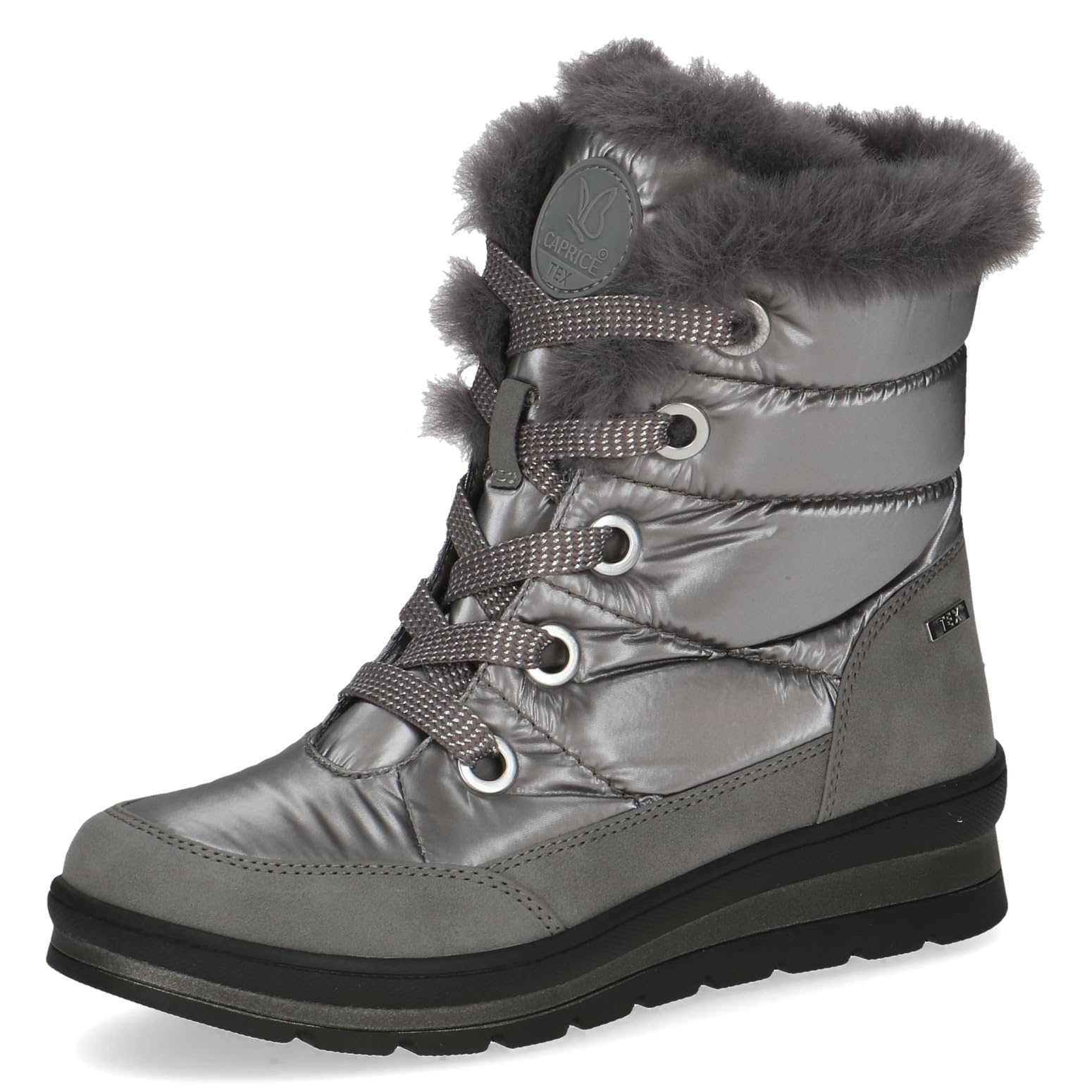 CAPRICE women's ankle boots water-repellent vegan, Brown (Taupe Comb), 6.5 UK