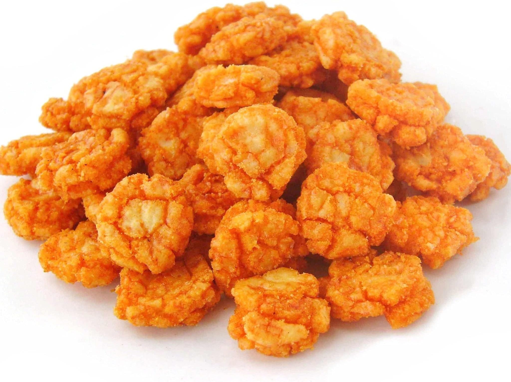 Chilli Rice Crackers 500g – Hot Crunchy Crispy Sweet & Spicy Flavour - Ready to Eat – Fried Thai Rice Cracker Snack – Large Bulk Bag Chili Snacks – Mini Bite Sized Senbei Bites - Vegan - PURIMA