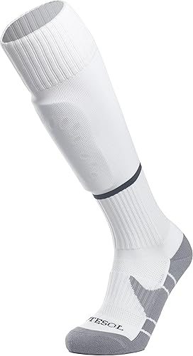 Miniatura 33 de APTESOL - Calcetas de fútbol hasta la rodilla (paquetes de 1/3/5) Calcetas acojinadas para niños, jóvenes, adultos, para equipos deportivos OTC