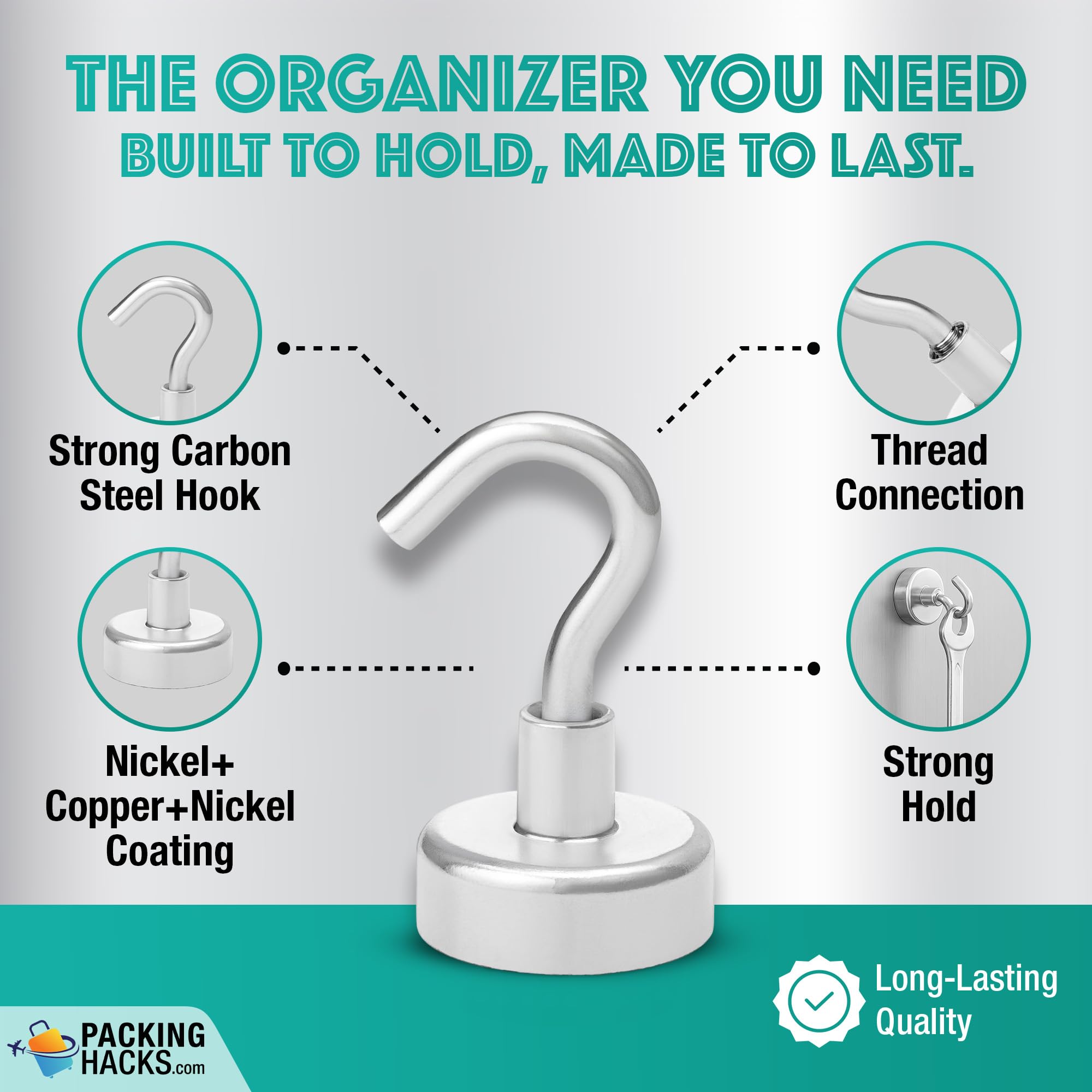 Cruise Cabin Magnetic Hooks - Strong & Secure -5