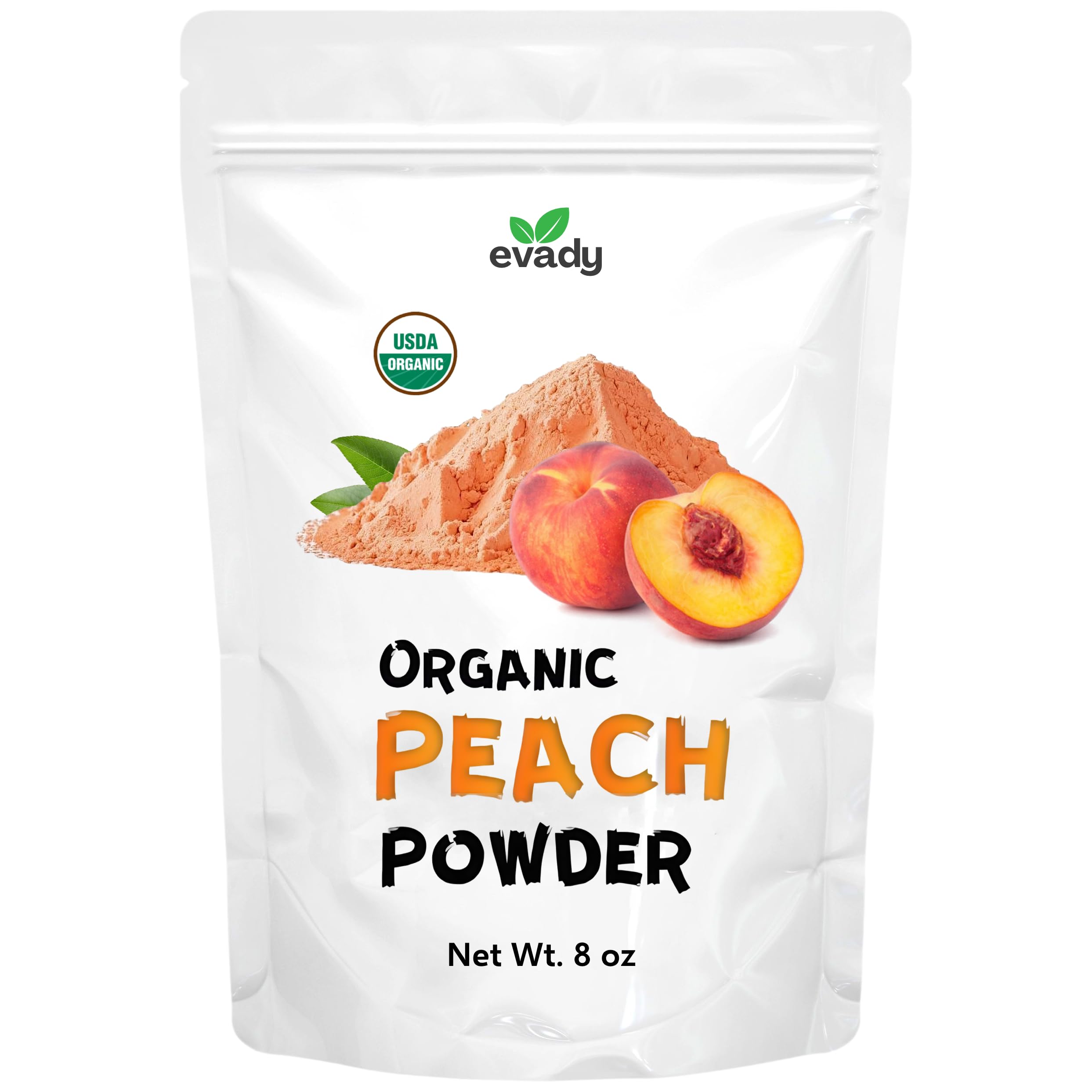 Peach Powder 8 oz, Natural Peach Powder for Baking, Tea, Glaze, Yogurt, Smoothie, Ice Cream