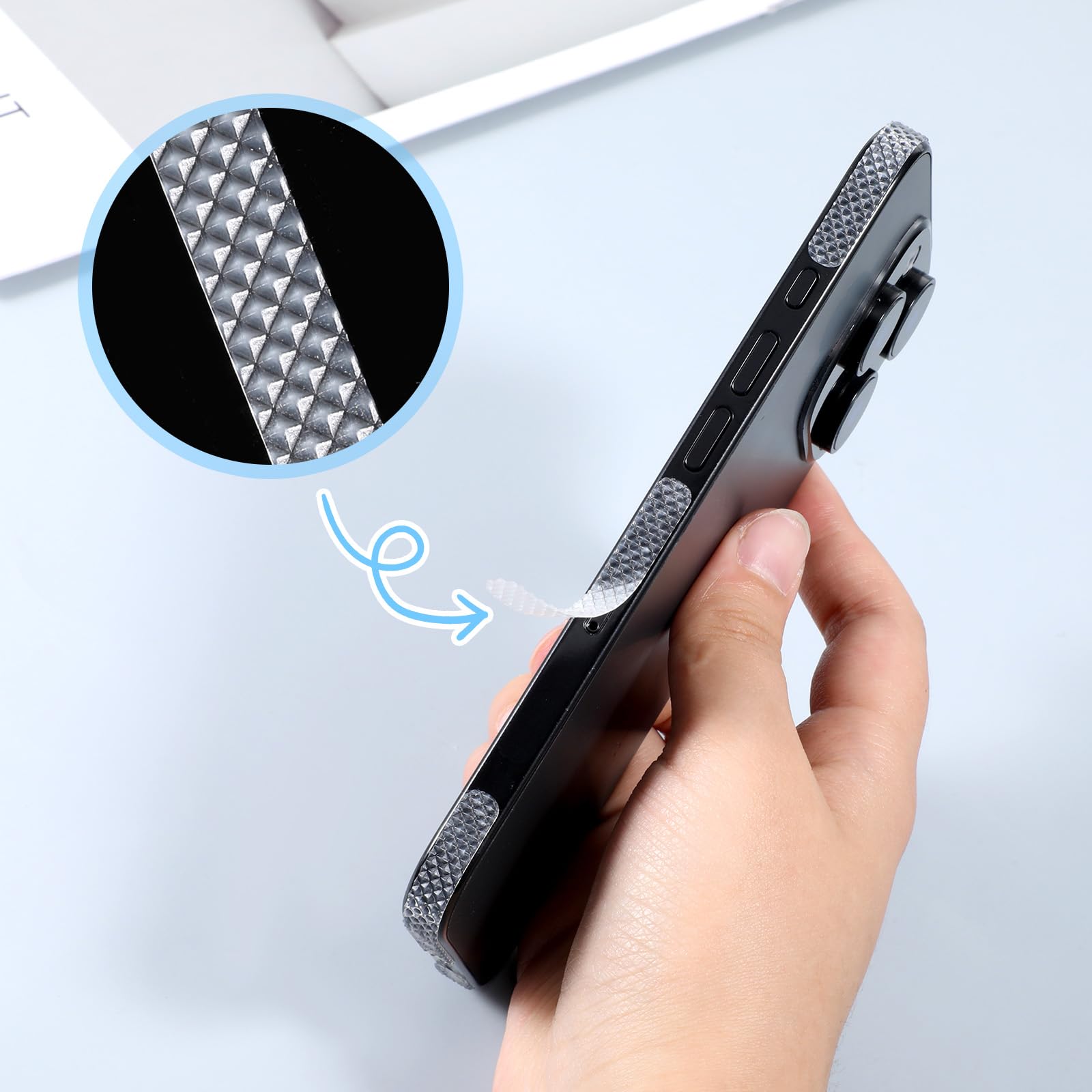 Amazon.com: Phone Grip Tape, 20 Pcs Non Slip Phone Case Grip Side Sticker Adhesive Waterproof Textured Strips Decal for Cellphone Smartphone Tablet Frame (Clear) : Cell Phones & Accessories Amazon.com: Phone Grip Tape, 20 Pcs Non Slip Phone Case Grip Side Sticker Adhesive Waterproof Textured Strips Decal for Cellphone Smartphone Tablet Frame (Clear) : Cell Phones & Accessories