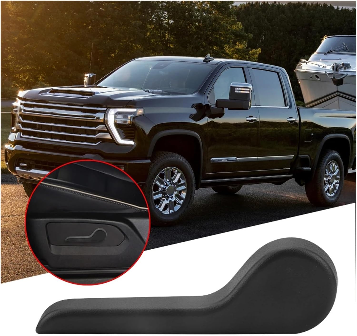 LINGYUE Car Seat Recliner Handle Lever Left Right Side Adjustable Seat Lever Pull Handle Fit For GMC Sierra Yukon 2007-2014 Fit For Chevrolet(Beige)