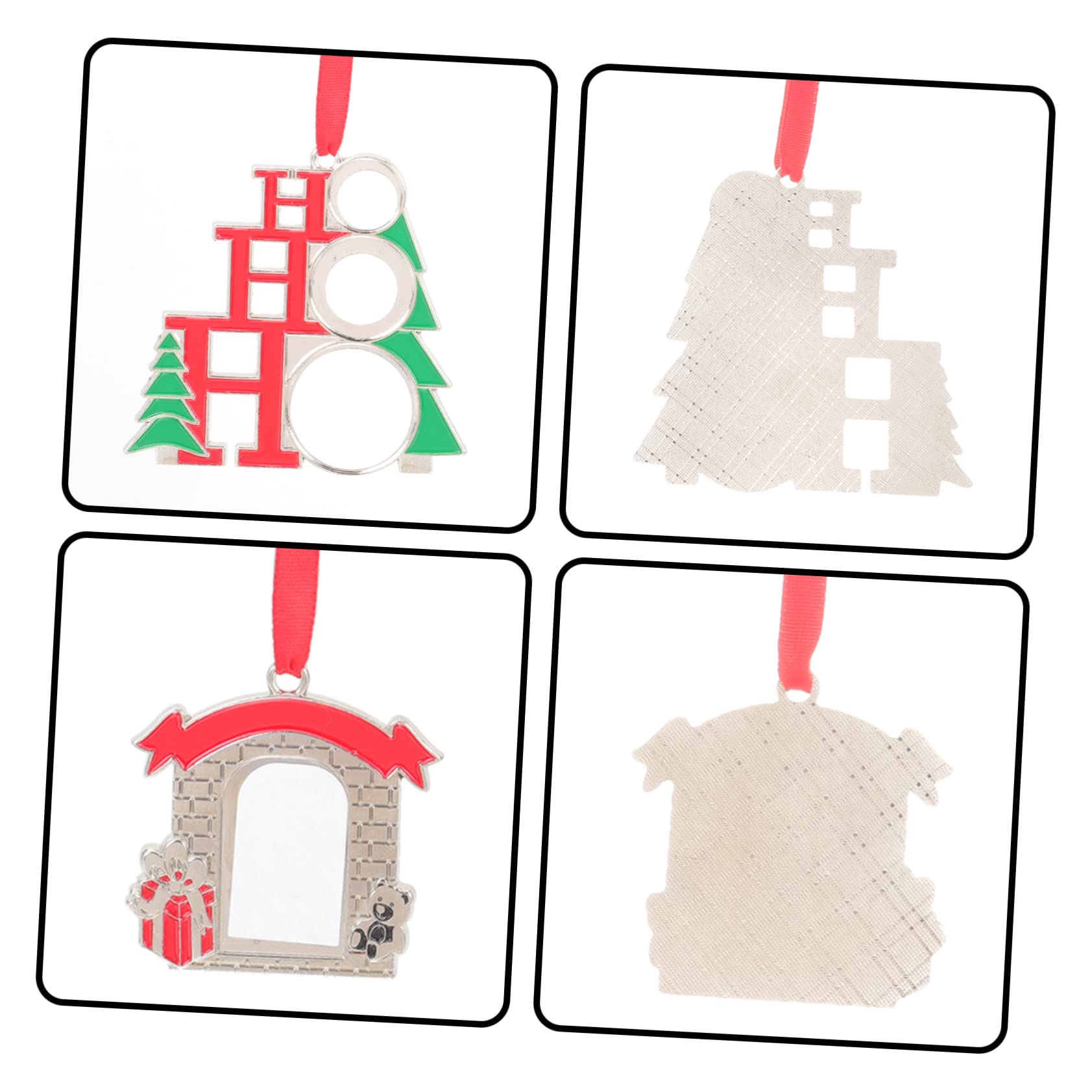 PRETYZOOM 16 STK Christbaumschmuck Weihnachtssublimation leer Sublimationsanhänger selber Machen weihnachtsdeko personalisiert Weihnachten schmücken Weihnachtsbaum dekore